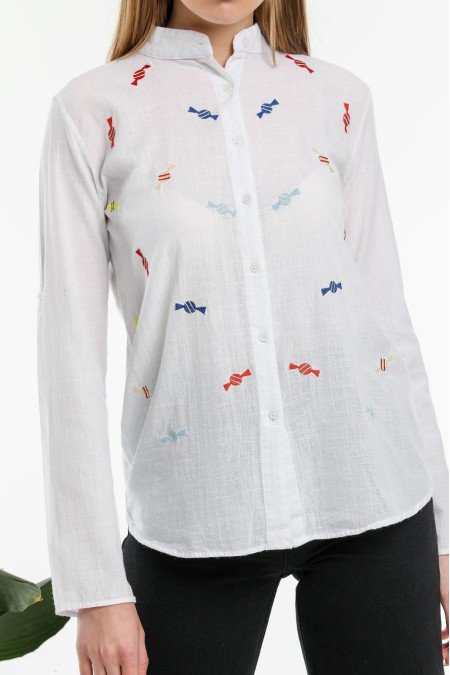 Beyaz Gömlek Pamuklu Beyaz Gömlek Pamuklu