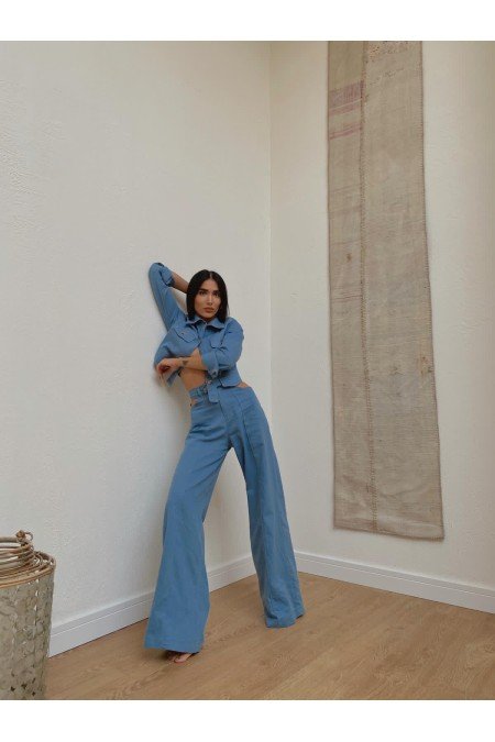 Mavi Takım Gabardin