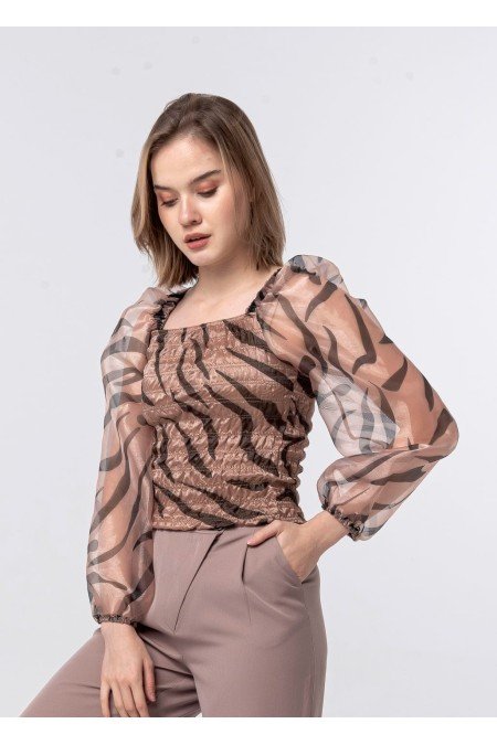 Desenli Bluz Desenli Bluz
