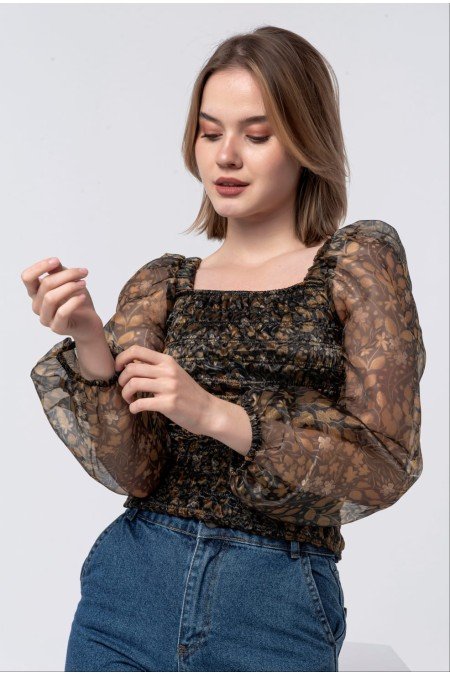 Desenli Bluz Desenli Bluz