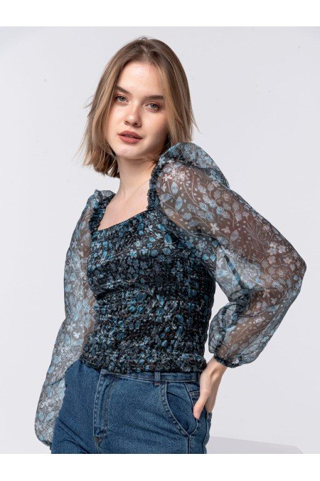 Desenli Bluz Desenli Bluz