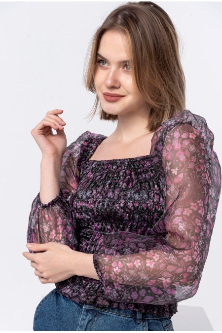 Desenli Bluz Desenli Bluz