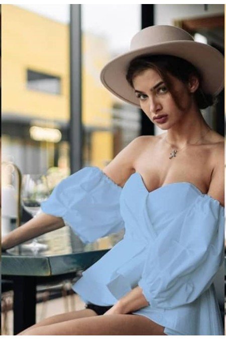 Mavi Bluz Poplin Kumaş Mavi Bluz Poplin Kumaş