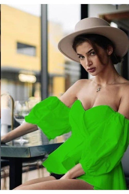 Yeşil Desenli Bluz Poplin Kumaş Yeşil Desenli Bluz Poplin Kumaş