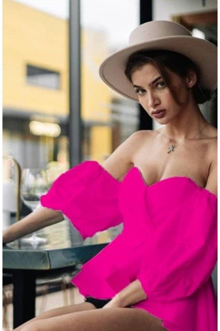 Pembe Bluz Poplin Kumaş Pembe Bluz Poplin Kumaş