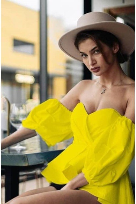 Sarı Bluz Poplin Kumaş Sarı Bluz Poplin Kumaş