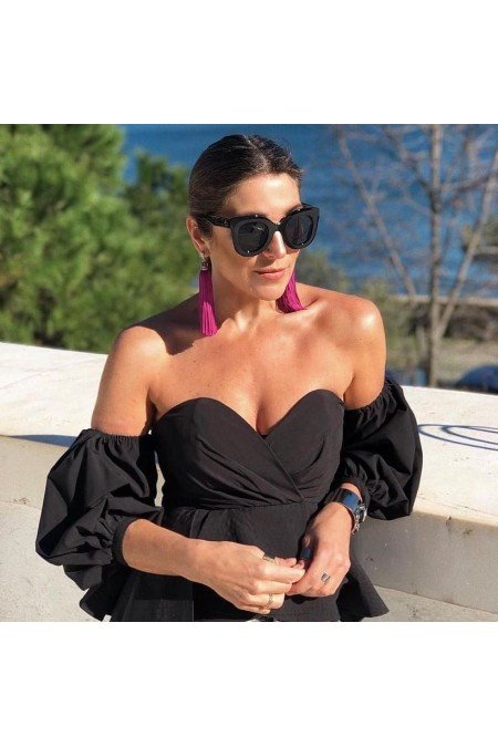 Siyah Bluz Poplin Kumaş Siyah Bluz Poplin Kumaş