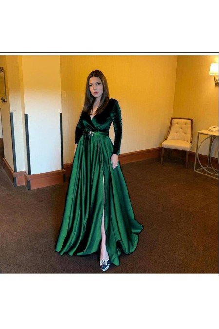 Zümrüt Yeşil Abiye