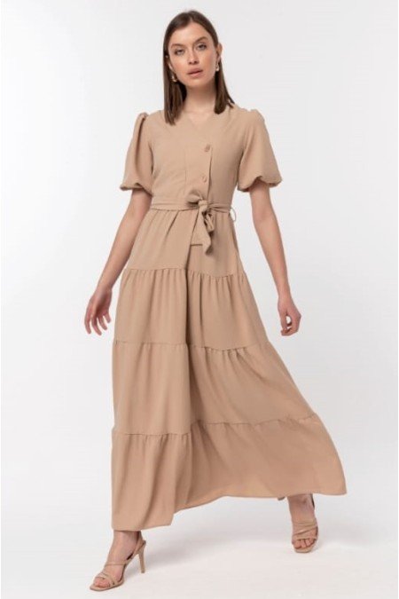 Vizon Elbise Ayrobin Kumaş Vizon Elbise Ayrobin Kumaş