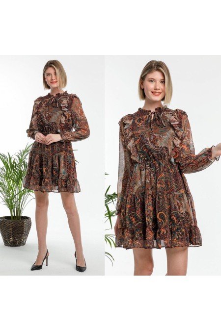 Desenli Elbise
