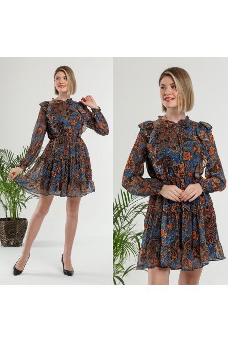 Desenli Elbise