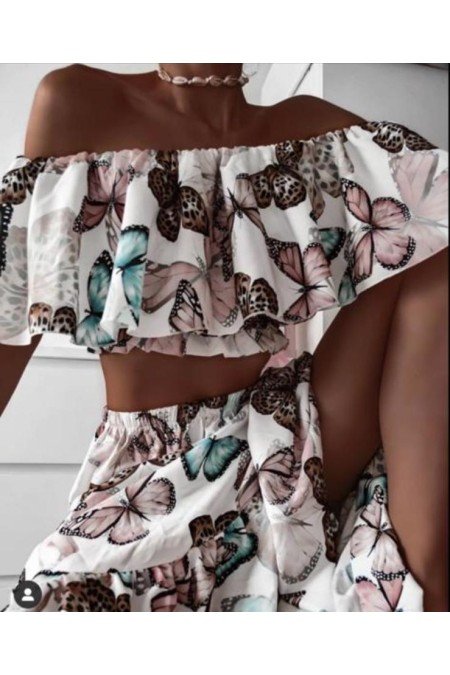 Desenli Elbise Crep Kumaş Desenli Elbise Crep Kumaş