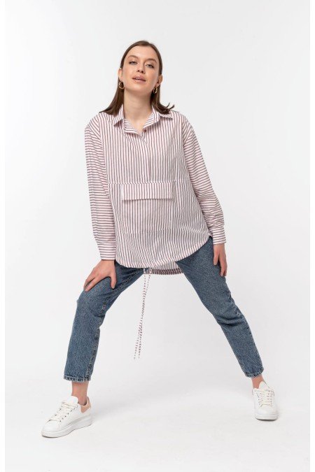 Çizgili Gömlek Poplin Kumaş Çizgili Gömlek Poplin Kumaş