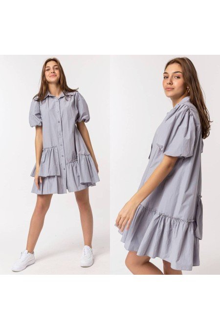 Gri Elbise Poplin Kumaş