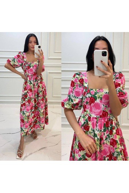 Çiçek Desenli Elbise