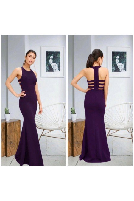 Mürdüm Abiye Scuba Kumaş