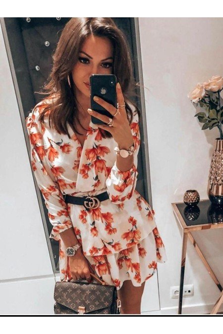 Desenli Elbise Krep Kumaş