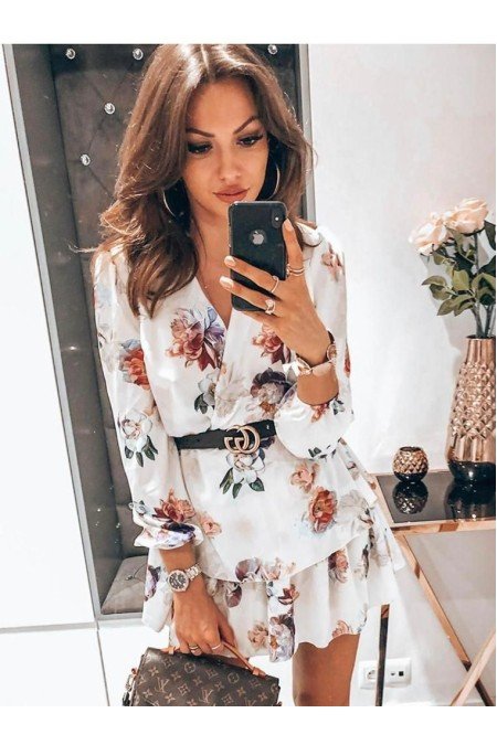 Desenli Elbise Krep Kumaş