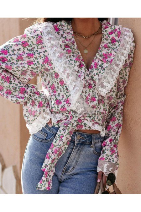 Desenli Gömlek Krep Kumaş Desenli Gömlek Krep Kumaş