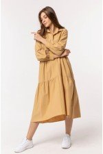 Camel Elbise Poplin Kumaş Camel Elbise Poplin Kumaş