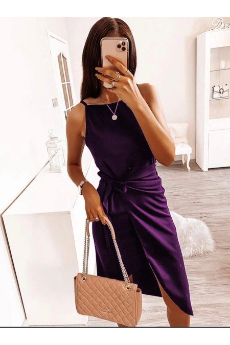 Mürdüm Elbise Krep Kumaş Mürdüm Elbise Krep Kumaş