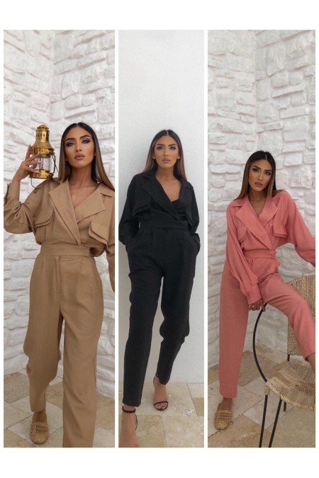 Siyah Tulum Keten Kumaş