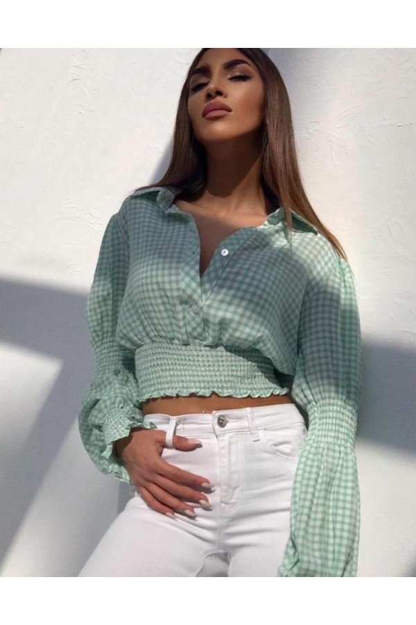 Yeşil Bluz Crop Yeşil Bluz Crop