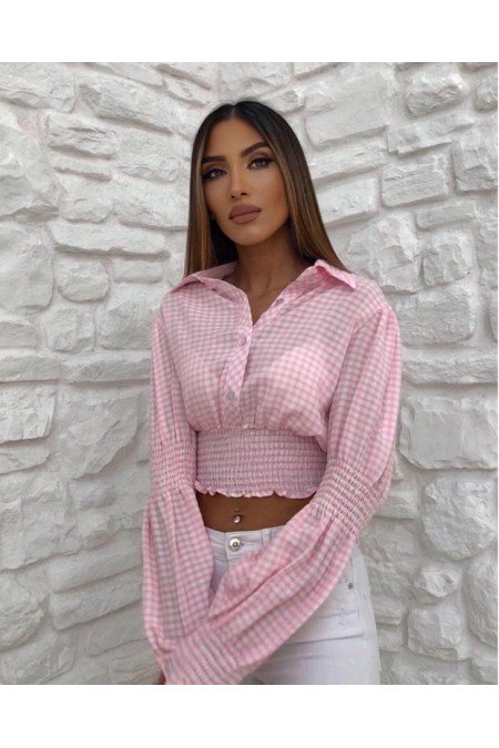 Pembe Bluz Crop