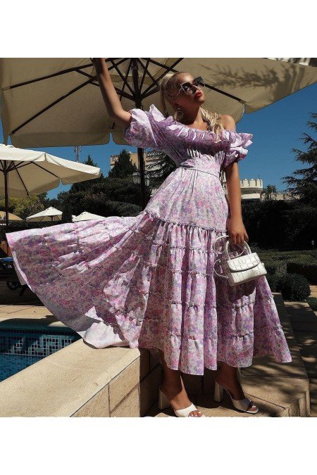 Desenli Elbise Jennyfer Krep Kumaş Desenli Elbise Jennyfer Krep Kumaş