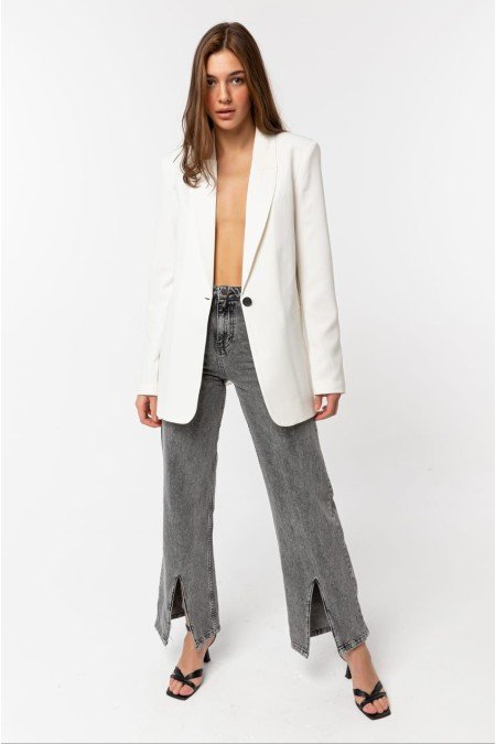 Beyaz Ceket Atlas Kumaş Beyaz Ceket Atlas Kumaş