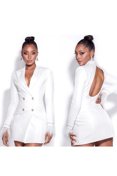 Beyaz Ceket Elbise Beyaz Ceket Elbise