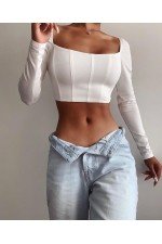 Beyaz Bluz Crop Beyaz Bluz Crop