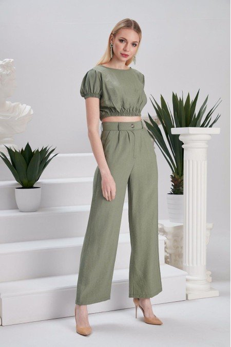 Mint Takım Keten Kumaş