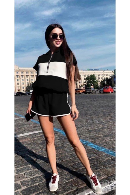 Siyah Takım Atlas Kumaş