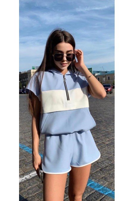 Mavi Takım Atlas Kumaş