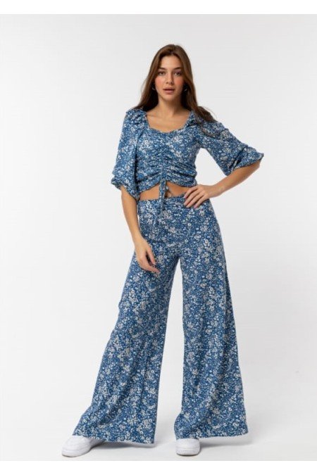 Mavi Takım Viscon Kumaş