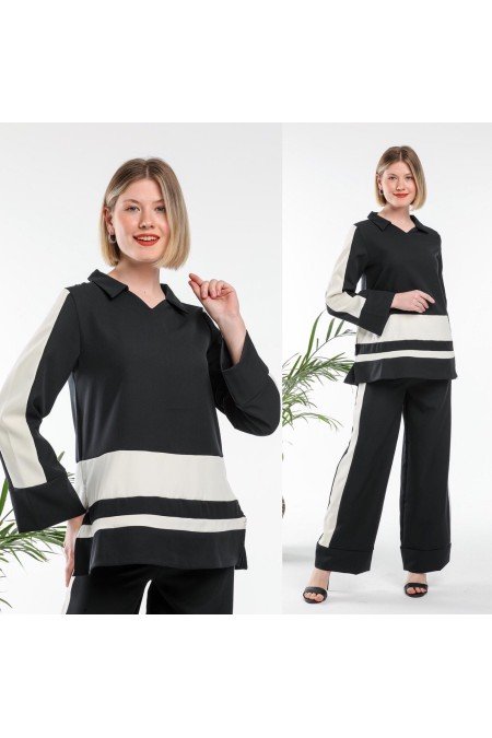 Siyah Takım Atlas Kumaş