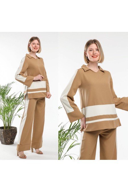 Camel Takım Atlas Kumaş Camel Takım Atlas Kumaş