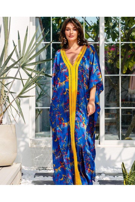 Desenli Elbise Krep Kumaş Desenli Elbise Krep Kumaş