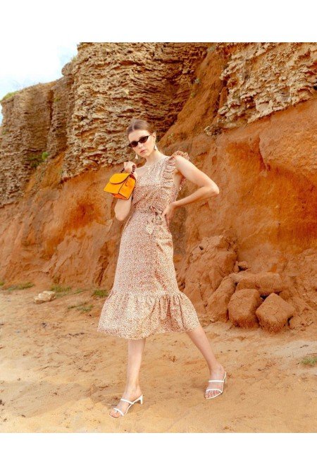 Desenli Elbise Poplin Kumaş Desenli Elbise Poplin Kumaş