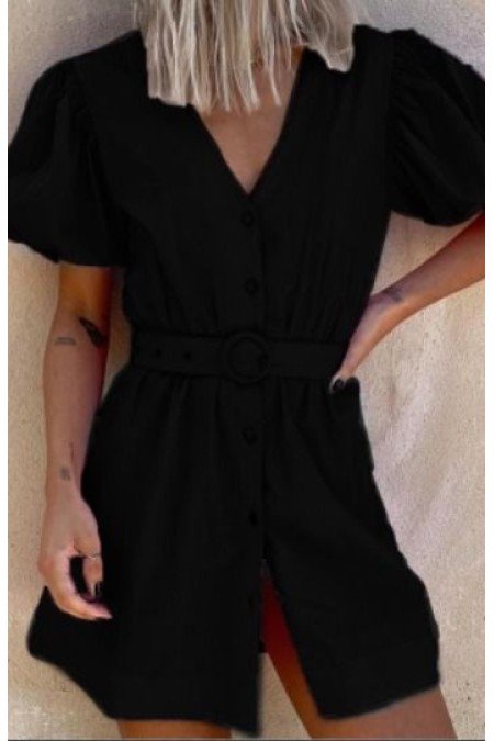 Siyah Elbise Poplin Kumaş