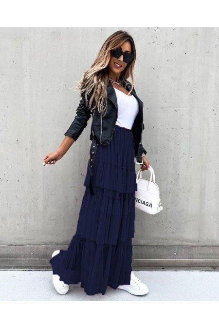 Lacivert Etek Krep Kumaş Lacivert Etek Krep Kumaş