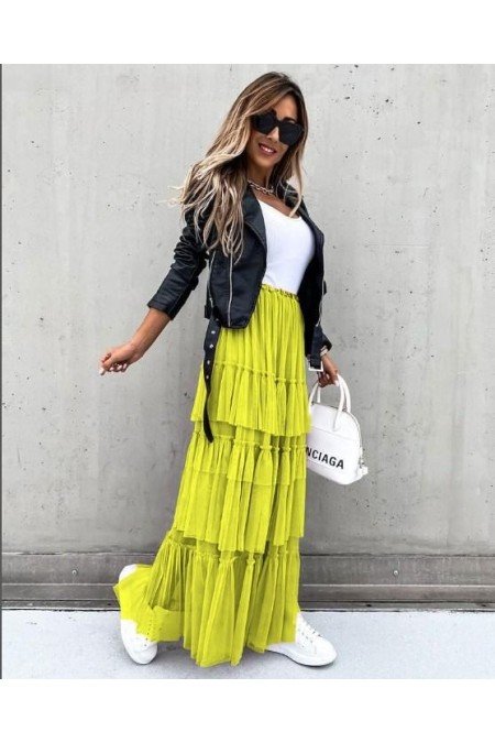 Sarı Etek Krep Kumaş Sarı Etek Krep Kumaş