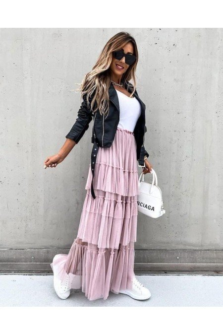 Pembe Etek Krep Kumaş Pembe Etek Krep Kumaş