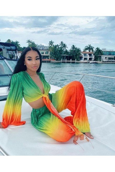 Renkli Takım Krep Kumaş