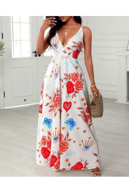 Desenli Elbise Jennyfer Krep Kumaş Desenli Elbise Jennyfer Krep Kumaş