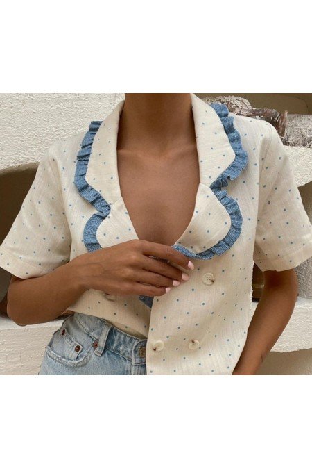 Puantiyeli Bluz