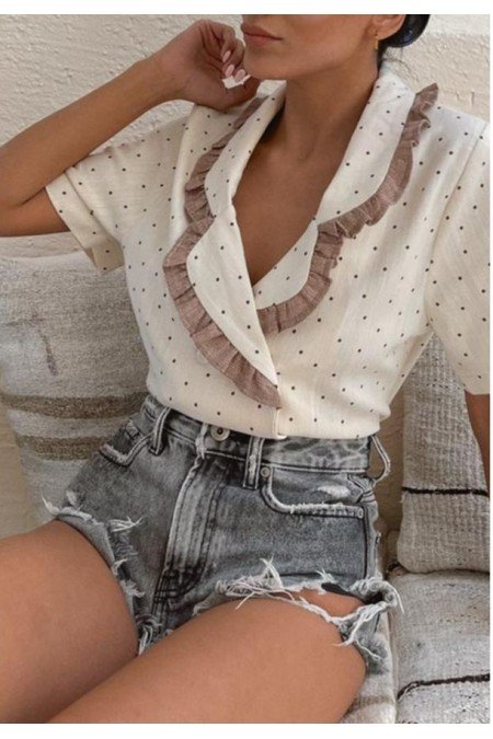 Puantiyeli Bluz