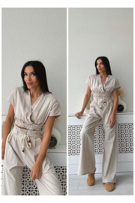 Krem Takım Poplin Kumaş Krem Takım Poplin Kumaş