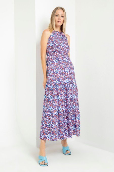 Desenli Elbise Viscon Kumaş Desenli Elbise Viscon Kumaş